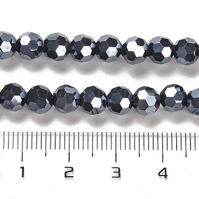 Electroplate Opaque Glass Beads Strands EGLA-A035-P6mm-A18-1