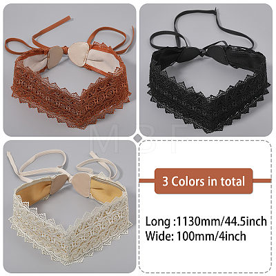 3Pcs 3 Colors Imitation Leather Chain Belts Set AJEW-CA0004-04-1