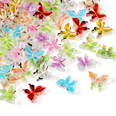  60Pcs 10 Colors Transparent Resin Cabochons CRES-TA0001-32-1