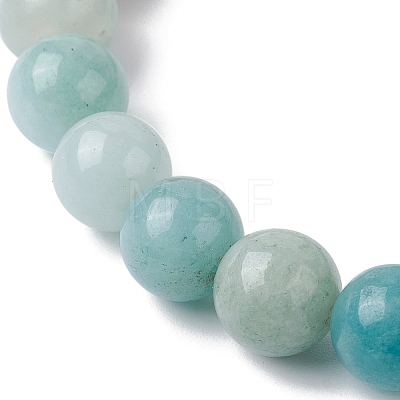 Natural Flower Amazonite & Synthetic Turquoise Dolphin Beaded Stretch Bracelets BJEW-JB09826-03-1
