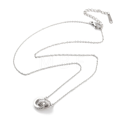 201 Stainless Steel Cable Chain Necklaces NJEW-L124-016P-1