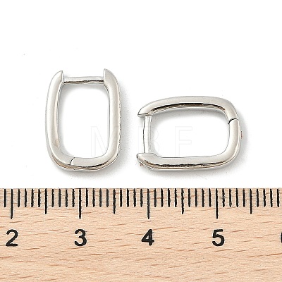 Brass Huggie Hoop Earrings EJEW-L234-61-P-1