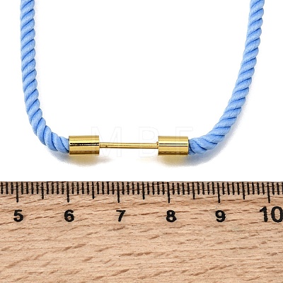 3MM Round Nylon Milan Cord Necklaces Making NJEW-H091-01G-25-1