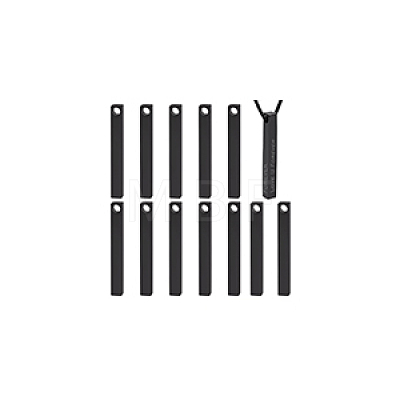 12Pcs Stainless Steel Pendants STAS-BC0003-87EB-1