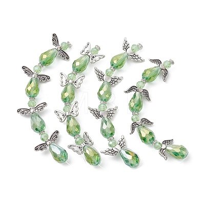 Angel Fairy Shape Electroplate Glass Beads Strands AJEW-JB01173-04-1