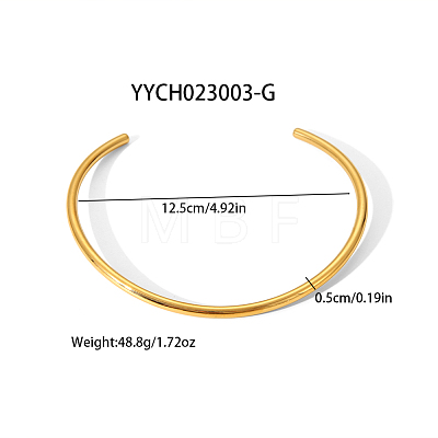 Simple Stainless Steel Round Cuff Choker Necklaces Fashion Jewelry for Women RC6869-5-1