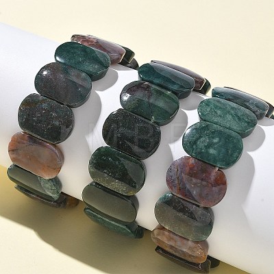 Natural Rose Quartz Beads Stretch Bracelets for Women Men BJEW-I323-02I-1