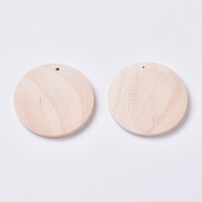 Unfinished Blank Wood Pendants WOOD-WH0098-60B-1