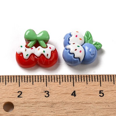 Opaque Resin Decoden Cabochons RESI-D009-03-1