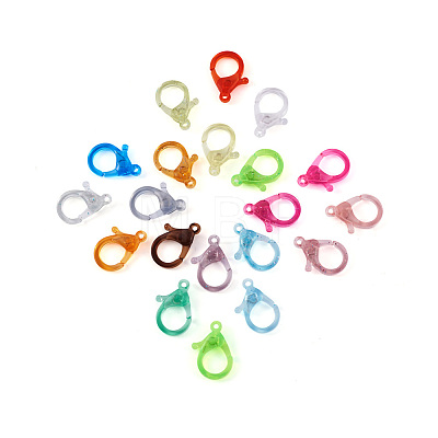 100Pcs 20 Style Plastic Lobster Claw Clasps KY-PJ0001-02-1