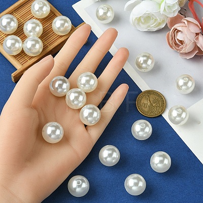 ABS Plastic Imitation Pearl Round Beads MACR-YW0002-18mm-82-1