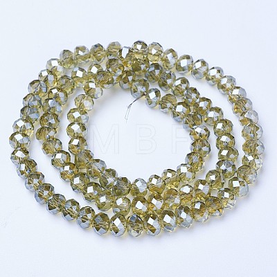 Electroplate Glass Beads Strands EGLA-A034-T4mm-A01-1