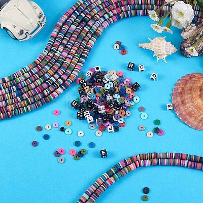 10 Strands Eco-Friendly Handmade Polymer Clay Beads Strands CLAY-SZ0001-62B-1