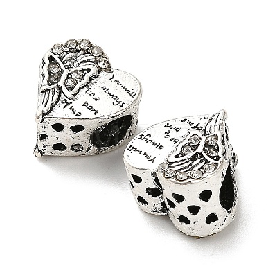 Alloy Rhinestone European Beads FIND-Q115-14AS-1