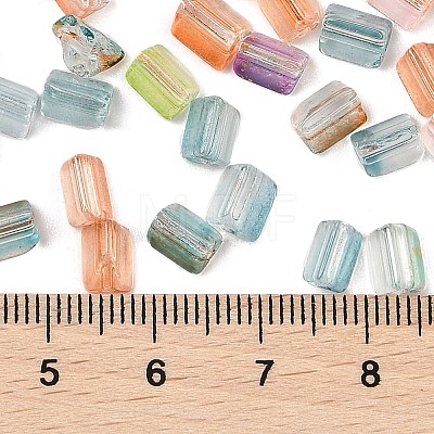 Transparent Spray Painted Glass Beads SEED-L011-10A-01-1