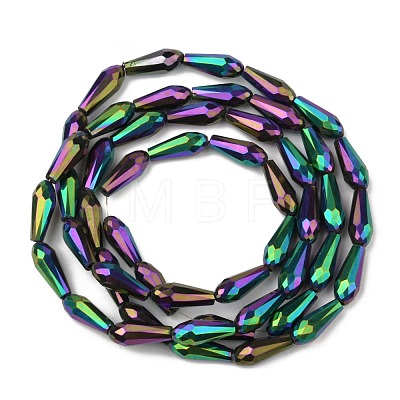 Electroplate Glass Beads Strands X-EGLA-L015-HP-HP-C01-1