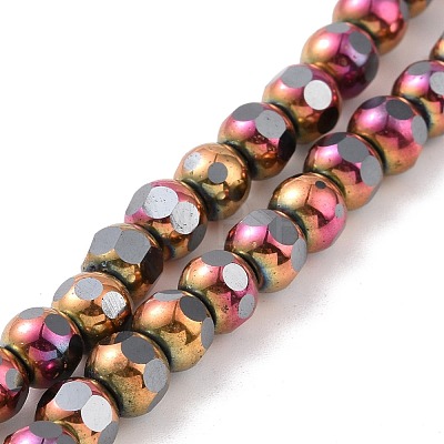 Electroplated Non-magnetic Synthetic Hematite Beads Strands G-G862-02F-1