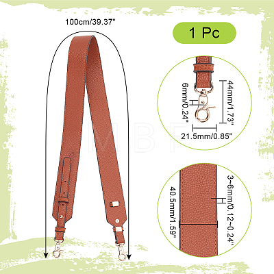 Litchi Texture PU Leather Bag Straps FIND-WH0418-09G-02-1