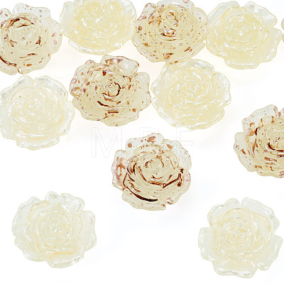 12Pcs 2 Colors Transaprent Resin Enamel Cabochons CRES-TA0001-91-1