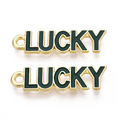 Irish Alloy Enamel & Glitter Powder Pendants ENAM-T023-01B-1