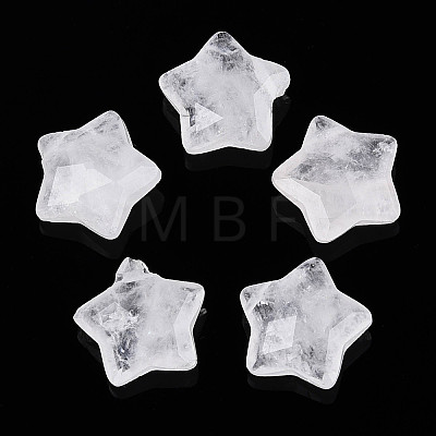 Natural Quartz Crystal Charms X-G-H241-04K-1