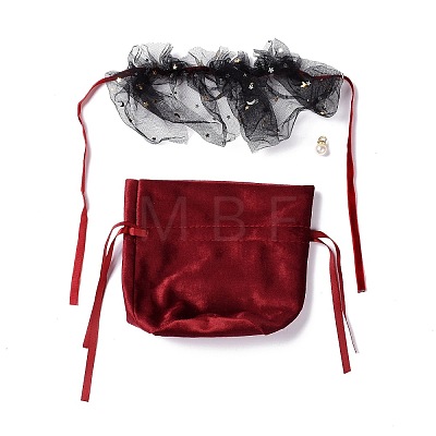 Velvet Jewelry Drawstring Gift Bags ABAG-CJC0003-01-1