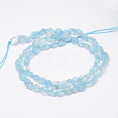 Natural Aquamarine Beads Strands G-F521-39-1