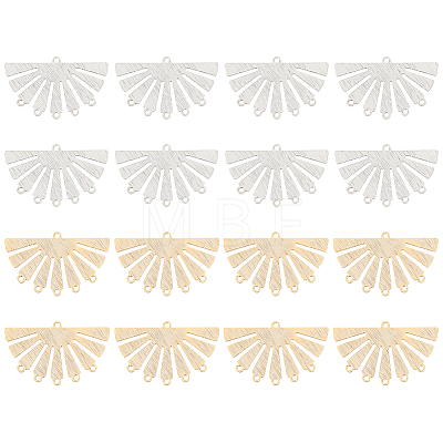 16Pcs 2 Styles Brass Chandelier Components Links KK-BC0012-10-1