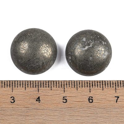 Natural Pyrite Cabochons G-T020-18mm-37-1