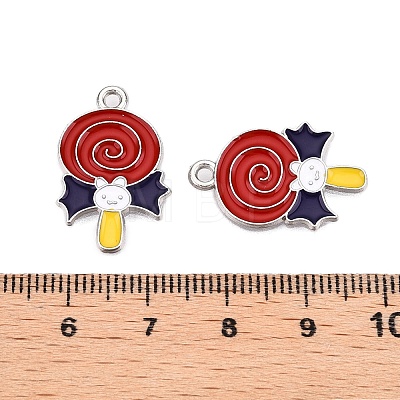 Halloween Theme Alloy Enamel Pendants ENAM-T020-08K-1