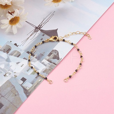 Natural Spinel Handmade Beaded Chains Bracelet Making AJEW-JB00907-01-1