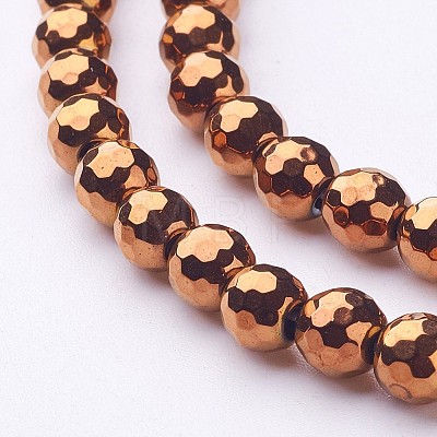 Non-magnetic Synthetic Hematite Beads Strands X-G-G092-10mm-1