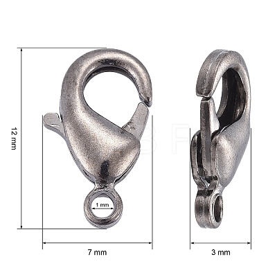 Brass Lobster Claw Clasps KK-902-B-1