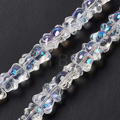 Electroplate Glass Beads Strands EGLA-L030-AB01-1