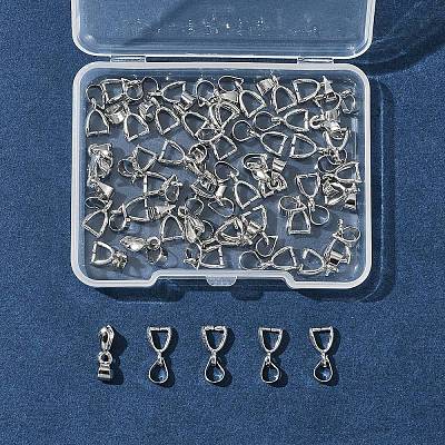 50Pcs Brass Ice Pick Pinch Bails IFIN-FS0001-47B-1