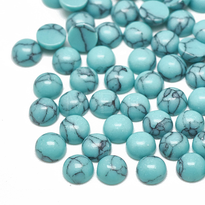 Synthetic Turquoise Cabochons TURQ-S290-12C-6mm-1