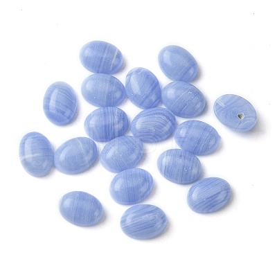 Synthetic Blue Lace Agate Cabochons G-A094-01B-40-1