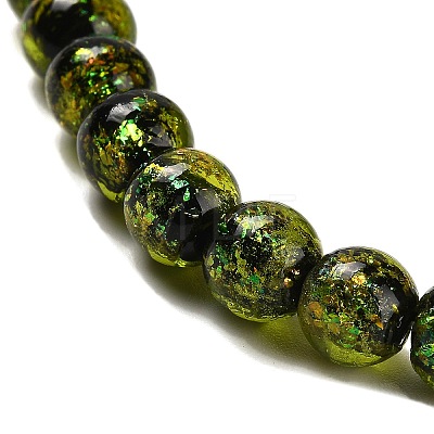 Handmade Dichroic Foil Glass Beads Strands DICH-U001-02E-1