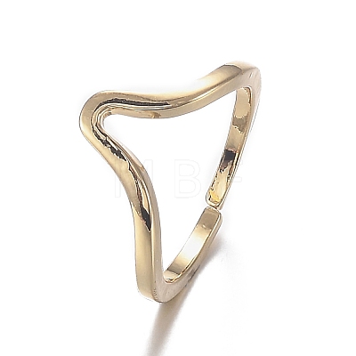 Brass Cuff Rings RJEW-F109-07-1