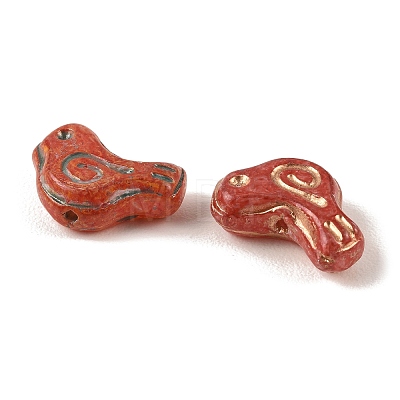 Baking Paint Glass Beads DGLA-G004-02F-1