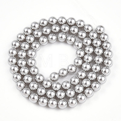 Baking Painted Pearlized Glass Pearl Bead Strands HY-N002-5mm-A03-1