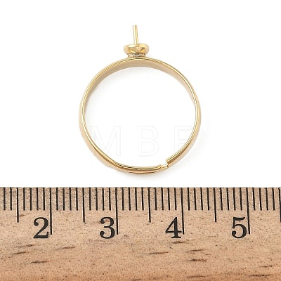 Adjustable Brass Cup Peg Ring Settings For Half-drilled Beads KK-K414-02C-G-1