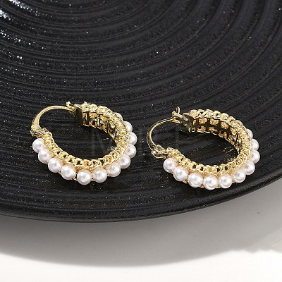 Brass Hoop Earrings EJEW-C181-10G-1