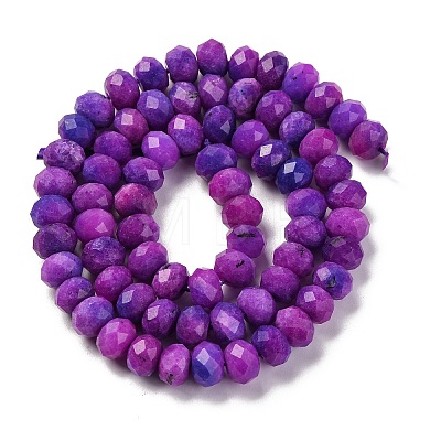 Natural Jade Imitation Sugilite Dyed Beads Strands G-K380-A14-01-1