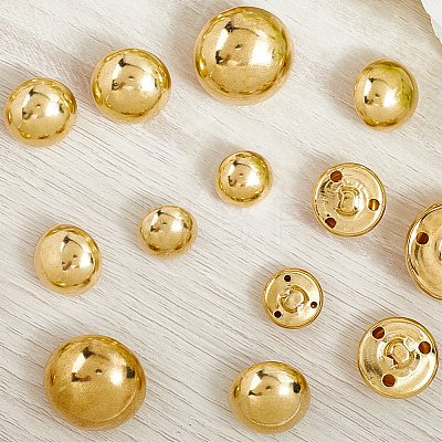 40Pcs 3-Hole Brass Buttons BUTT-CY0001-18A-1