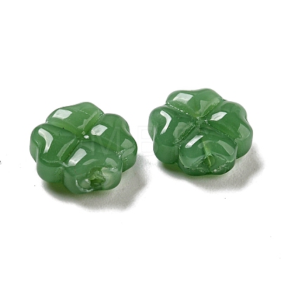 Imitation Jade Glass Beads GLAA-D017-01B-1