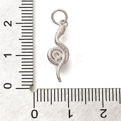 Rack Plating Brass Micro Pave Cubic Zirconia Charms KK-H508-29P-1