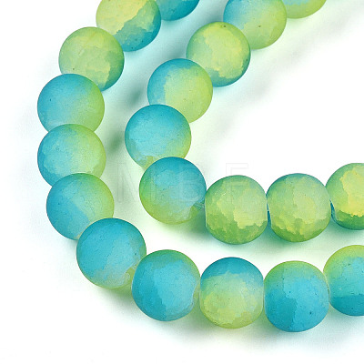 Crackle Glass Beads X1-GLAA-N009-10mm-10-1