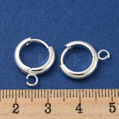 201 Stainless Steel Huggie Hoop Earring Findings STAS-P283-01Y-S-1