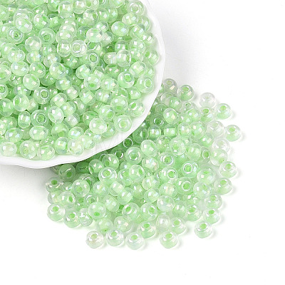 FGB Inside Colours Transparent Glass Seed Beads SEED-T009-01B-1